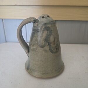 Dick Lehman Studio Art Pottery Glazed Green Blue Shaker Hand Thrown Signed